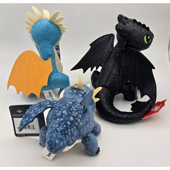 How To Train Your Dragon Plush Set 2025 Toothless Nadder Gronckle 3 Pack New - Picture 3 of 7